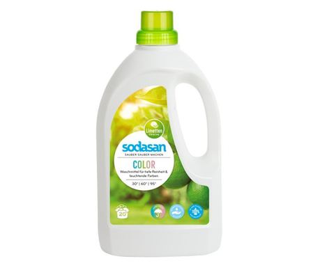 Sodasan Ekološki tekoči detergent za pranje belega in pisanega perila, limeta