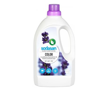 Sodasan Ekološki tekoči detergent za belo in barvno perilo, sivka