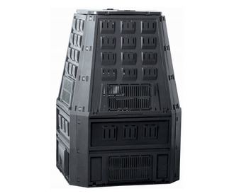 Kompostor za vrt, 850 L, crn, Evoblack