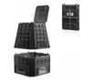 Kompostor za vrt, 850 L, crn, Evoblack