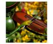 Dekoracija za vrt, metalna, cvrčak s violinom, 27x17x68 cm
