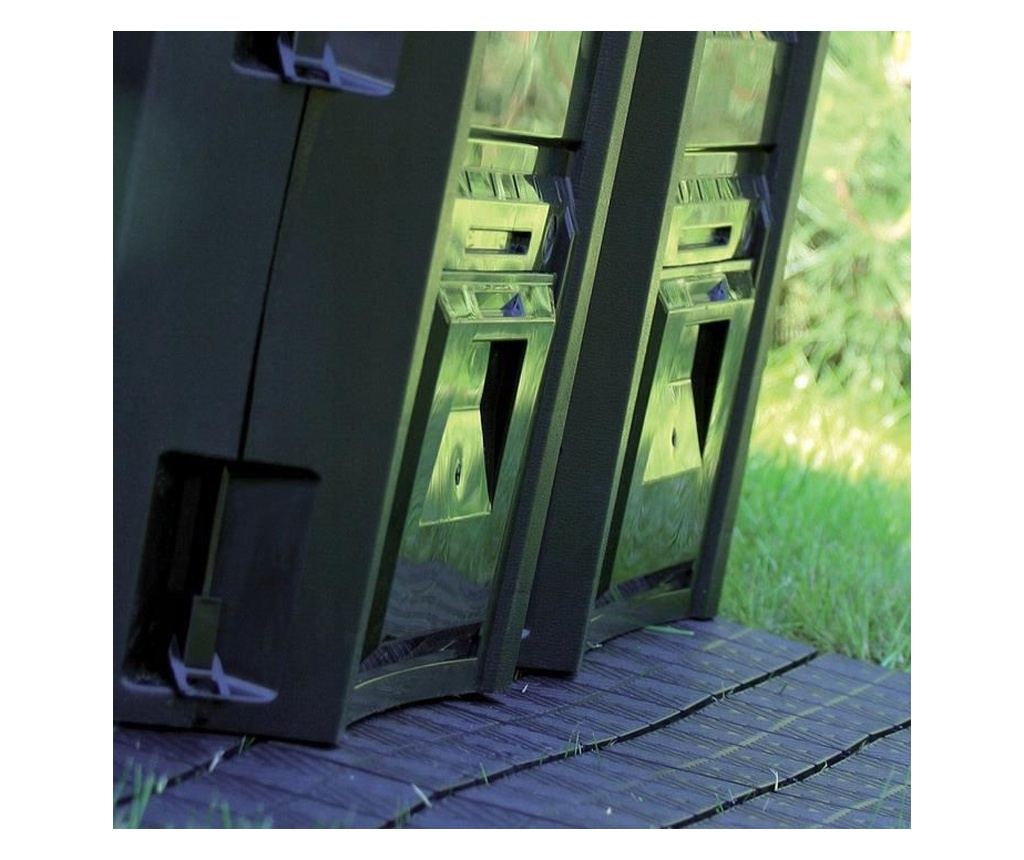 Zahradní kompostér, 4 moduly, černý, 1600 l, 261x71,9x82,6 cm, moduly Compogreen - 3
