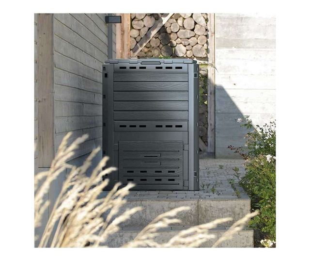 Kompostor za vrt, Compogreen Woody, 280 L, crn, 59,6x60x100, Prosperplast