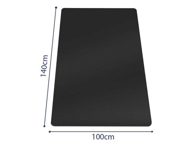 Tepih za zaštitu poda za uredsku stolicu, Mufart, PP, crn, 140x100 cm