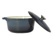 Oala de fonta emailata cu capac, maner din inox, 4 L, Perfect Home