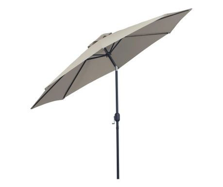 Vrtni/Balkonski suncobran s nagibom i ručkom, sivi, 300 cm