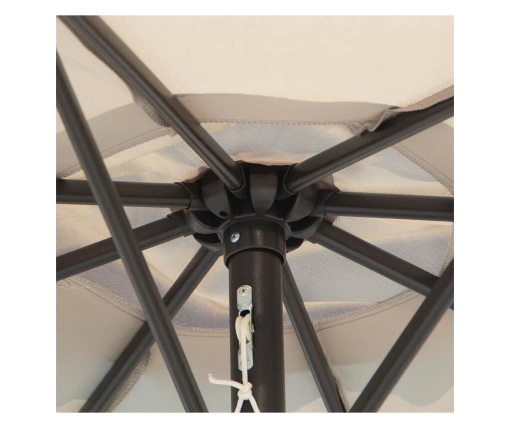 Parasol Ogrodowy/Patio z Mechanizmem Pochylania i Korba, Szary, 300 cm - 4