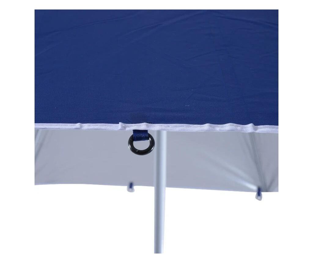 Parasol Plażowy/Ogrodowy 2w1, Niebiesko-Biały, 210 cm - 3
