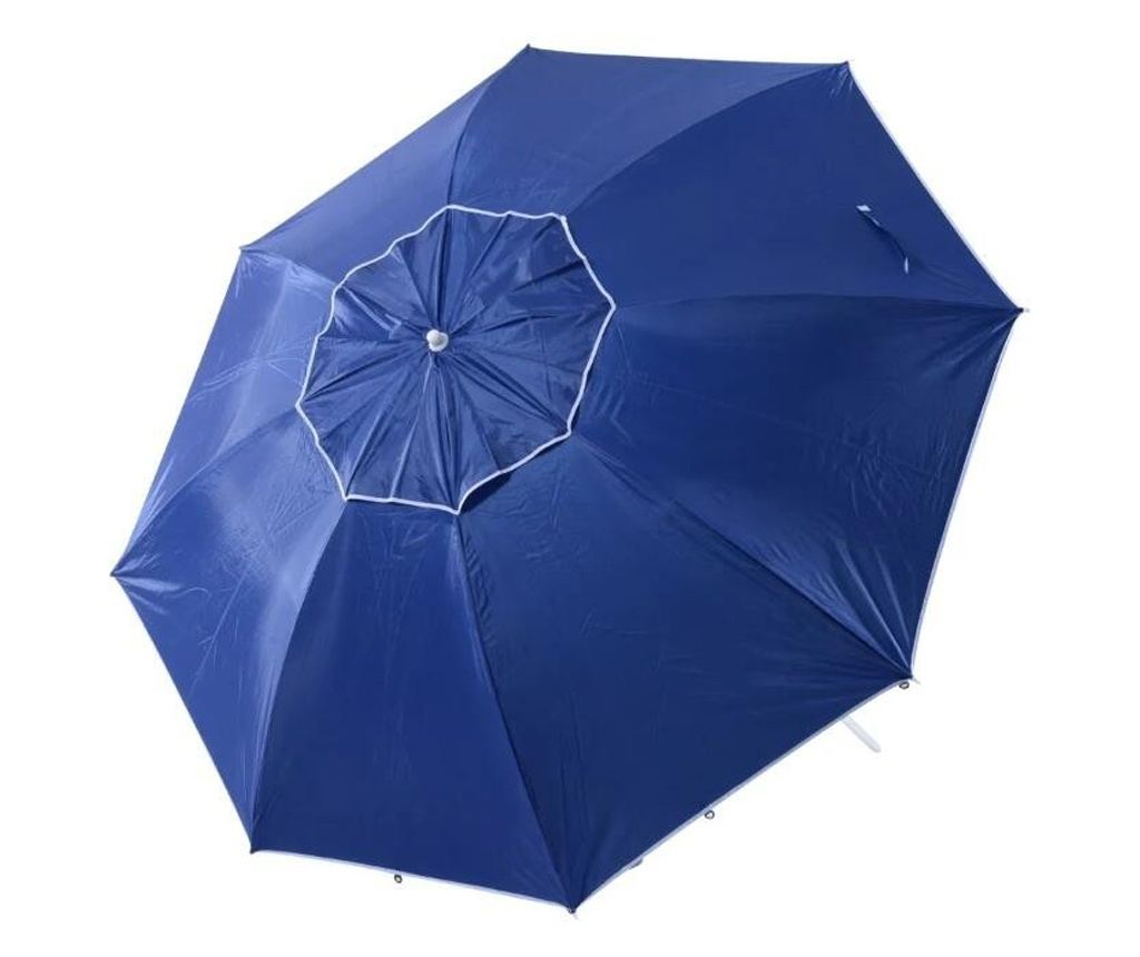 Parasol Plażowy/Ogrodowy 2w1, Niebiesko-Biały, 210 cm - 5