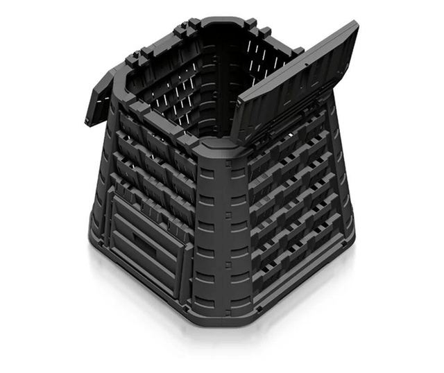 Kompostor za vrt, 450 L, crn, Evogreen, Vario