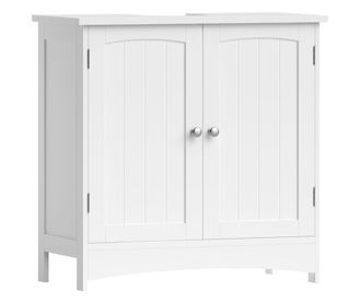 Ντουλάπι μπάνιου, Artool, σανίδα MDF, 2 εσωτερικά ράφια, 2 πόρτες, λευκό, 60x30x60 εκ.
