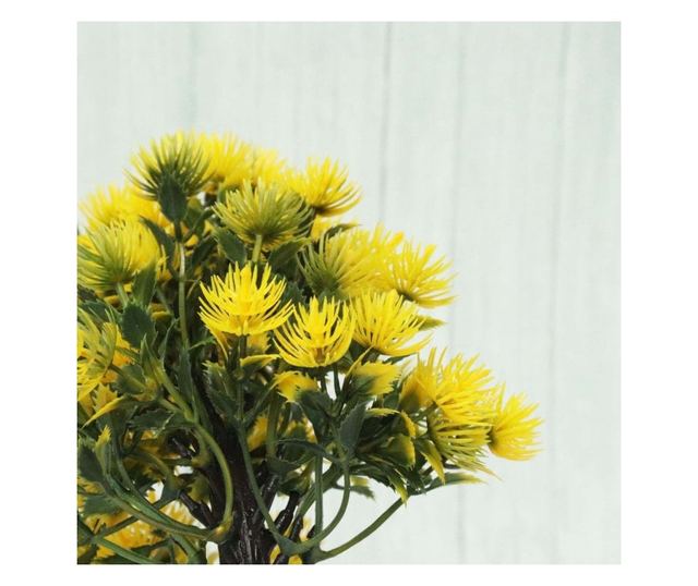 Sztuczne dekoracyjne bonsai w doniczce, żółte, 20 cm, MCT-20k322G