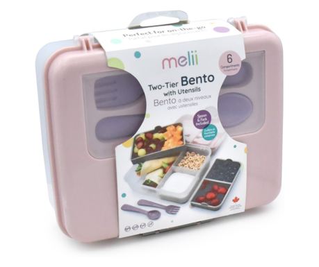 ΚΟΥΤΙ ΓΕΥΜΑΤΟΣ BENTO 2 ΕΠΙΠΕΔΩΝ ΜΕ ΜΑΧΑΙΡΟΠΗΡΟΥΝΑ ΜΕΛΙ ΡΟΖ ΜΩΒ ΓΚΡΙ