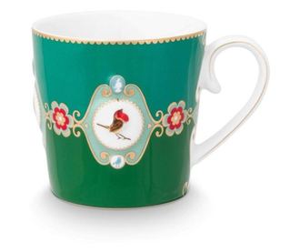 Šalica od porculana, Pip Studio, Zelena, 250ml, kolekcija Love Birds