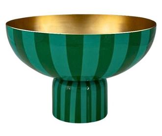 Visoka metalna posuda, Pip Studio, Stripes Green, 30x30x20cm, kolekcija Others