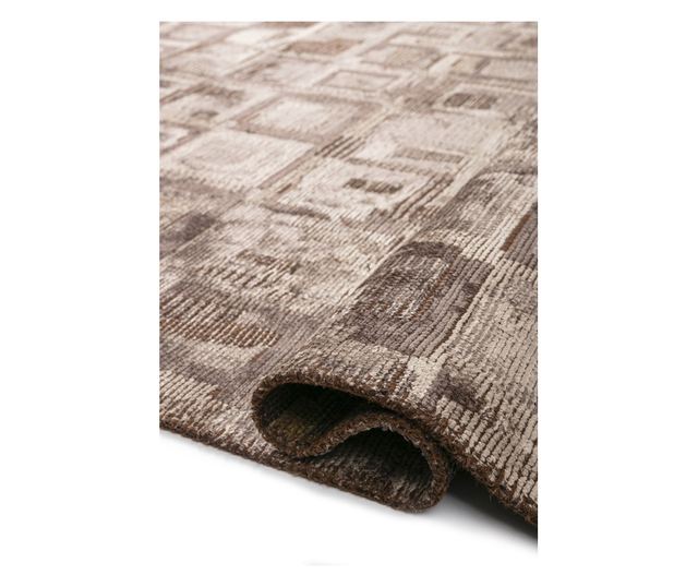 Designer Rug TRIBE DARK MINK, Handmade, 160 x 230 cm