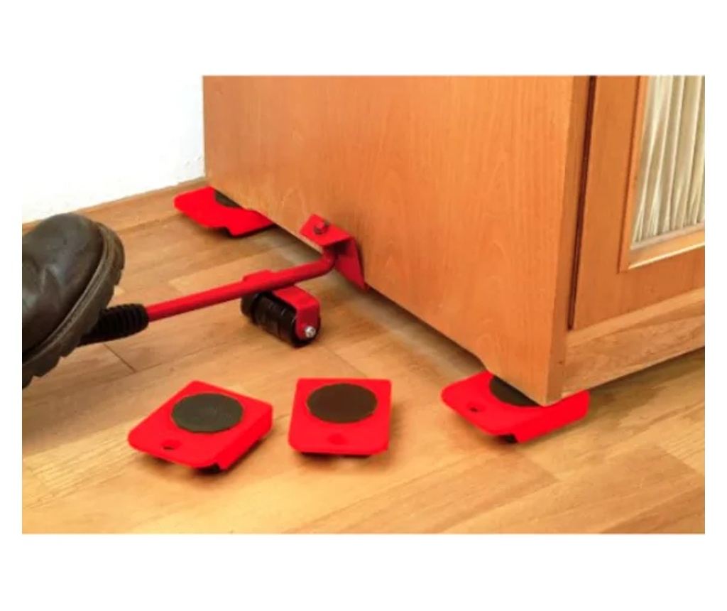 Set transportat si ridicat mobila, Gonga® Rosu - 4