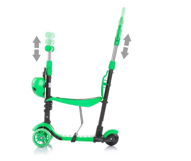 Тротинетка Chipolino Kiddy Evo 3 в 1 с дръжка лайм