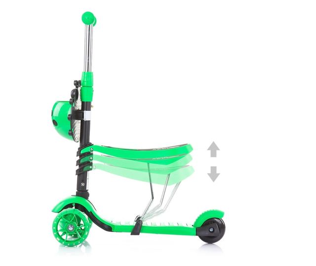 Тротинетка Chipolino Kiddy Evo 3 в 1 с дръжка лайм