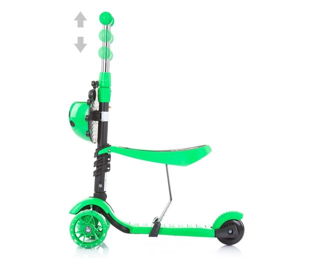 Тротинетка Chipolino Kiddy Evo 3 в 1 с дръжка лайм