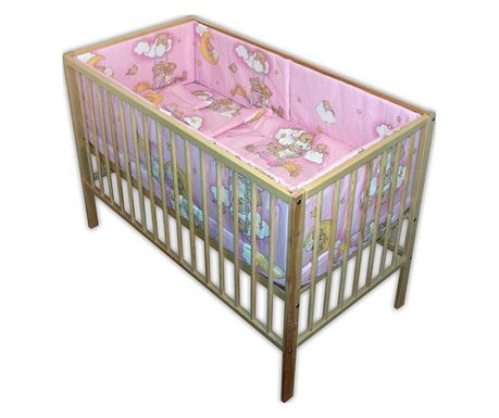 Hubners Ursulet Somn Usor 5-delni komplet posteljnine za otroško posteljico, roza