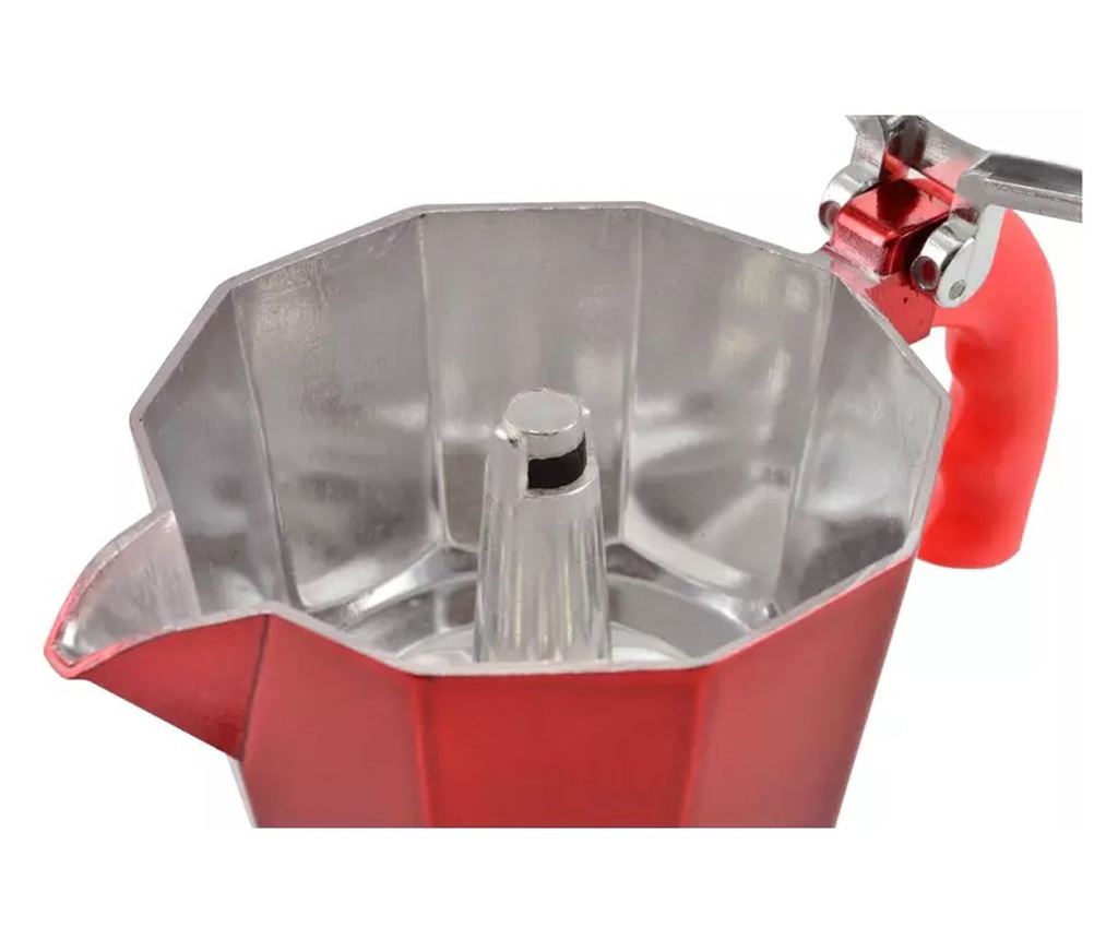 Espressor clasic roșu pentru aragaz, 3 cești - 2