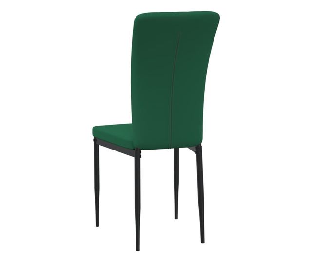 Kuhinjski stoli, 4 kosi, temno zelena, žamet