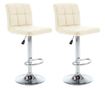 Barski stoli, 2 kosa, kremni, umetno usnje