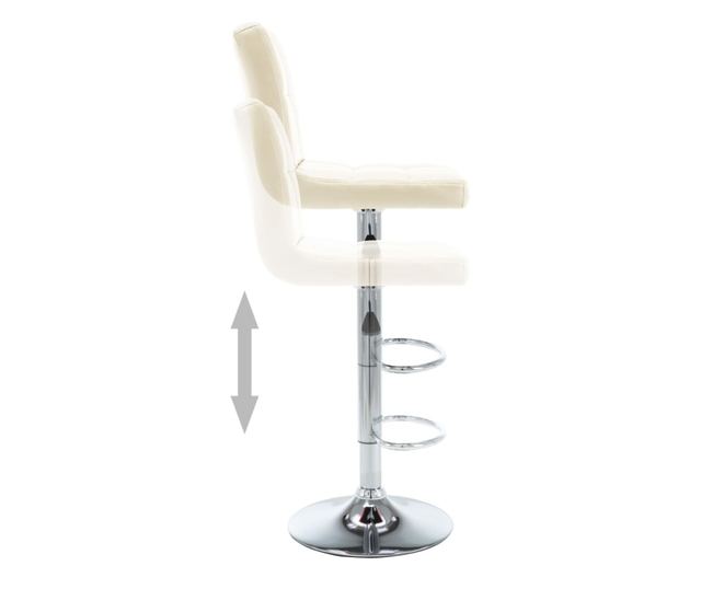 Barski stoli, 2 kosa, kremni, umetno usnje