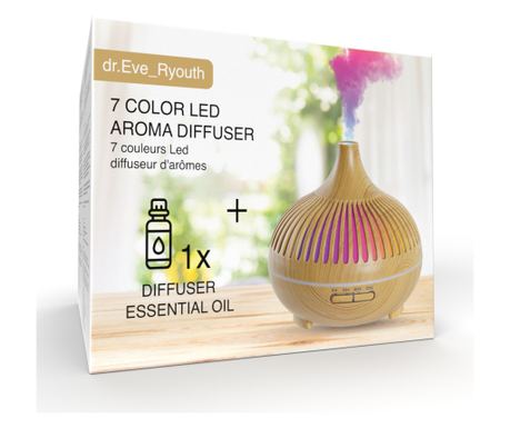 Difuzor de aromă cu LED 7 culori - Priză UK/UE