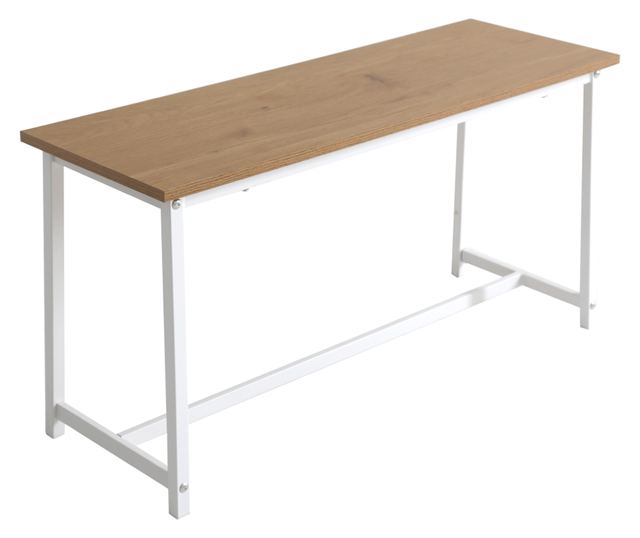 Σετ Τραπεζαρίας 1+2 Δρυς Λευκό Zafar 120x60x75 cm, 85x30x45 cm