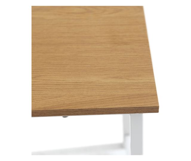 Σετ Τραπεζαρίας 1+2 Δρυς Λευκό Zafar 120x60x75 cm, 85x30x45 cm