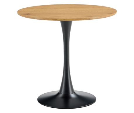 Reventon stol za blagovaonicu MDF hrast i crni metal 110x74 cm