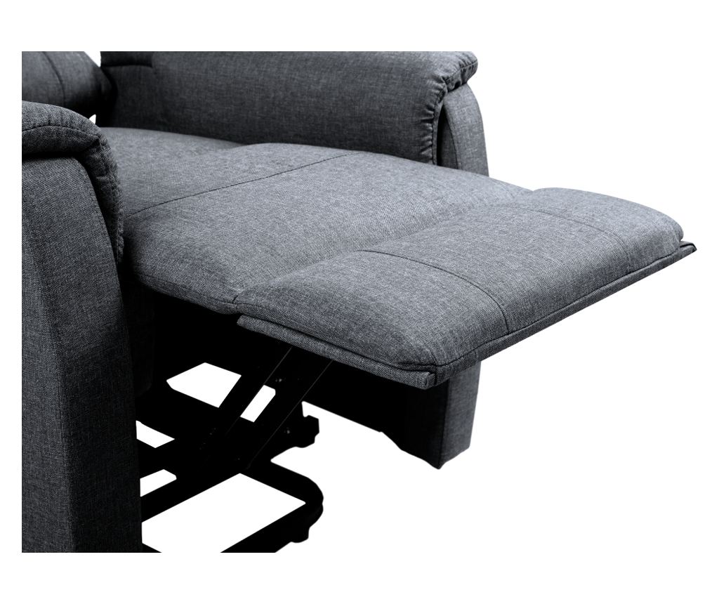 Fotoliu de relaxare pozitionabil gri Douro 78x90-162x86-108 cm - 4