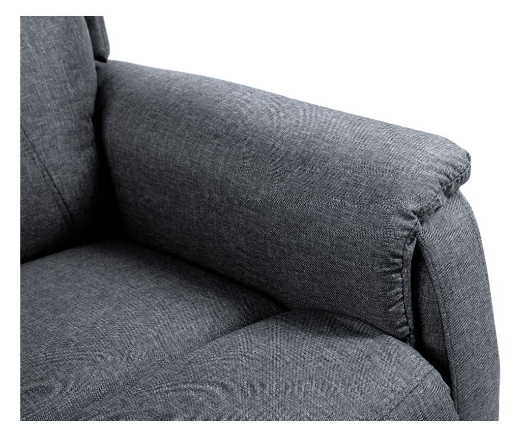 Fotoliu de relaxare pozitionabil gri Douro 78x90-162x86-108 cm - 5