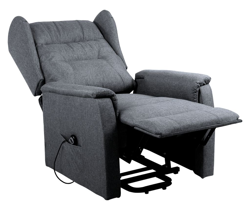 Fotoliu de relaxare pozitionabil gri Douro 78x90-162x86-108 cm - 8