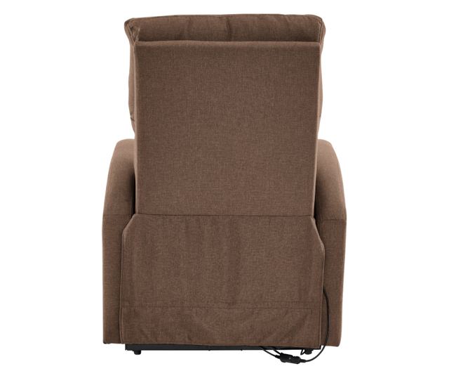 Fotoliu de relaxare pozitionabil maro Neris 72x90-161x86-105 cm