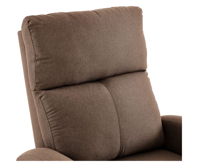 Fotoliu de relaxare pozitionabil maro Neris 72x90-161x86-105 cm