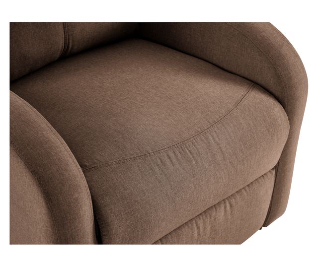 Fotoliu de relaxare pozitionabil maro Neris 72x90-161x86-105 cm