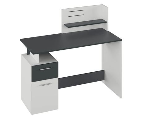Pisaći stol Platon bijelo-grafitni DTD 121,5x55x109,5 cm
