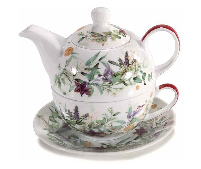Set od 2 čajnika i 2 šalice od porculana u više boja, 400 ml, 250 ml