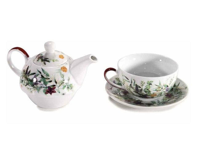 Set od 2 čajnika i 2 šalice od porculana u više boja, 400 ml, 250 ml