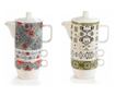 Set od 2 čajnika, 4 porculanska šalice višebojne 14x8x20 cm, 320 ml, 190 ml