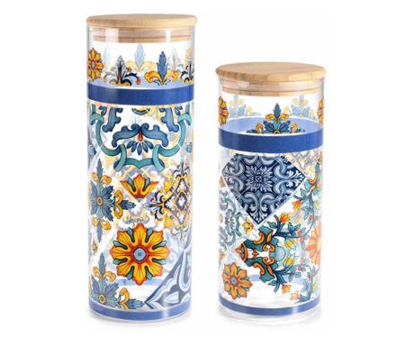 Set od 2 Maiolica staklenke 10x27,5 cm, 10x23 cm