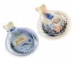 Set od 6 višebojnih staklenih tanjura Lavanda 20.5x26 cm