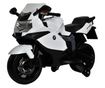 Детски електрически мотоциклет BMW, Buddy Toys, + 3 години, 3 км/ч, Бял/Черен