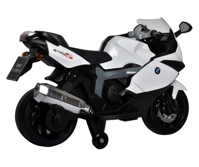 Детски електрически мотоциклет BMW, Buddy Toys, + 3 години, 3 км/ч, Бял/Черен