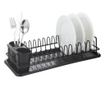 Uscător de vase Rosberg R53000M, 41,5x17,5x9,5 cm, Tavă detașabilă, Negru