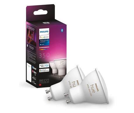 Philips Hue White and Color Ambiance LED žárovka GU10 5,7W 2-pack (929001953112)