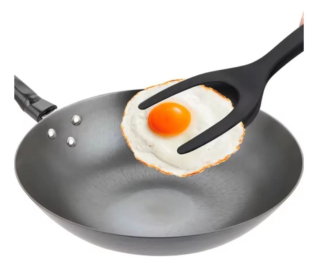 Spatula Multifunctionala tip Cleste pentru gatit, rezistenta la caldura, 30 cm lungime,Gonga® Negru - 2
